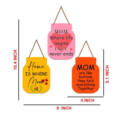 Wooden Wall Hanging for Mom  Jar Shaped Wall Plaques